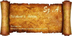 Szabari Ádám névjegykártya